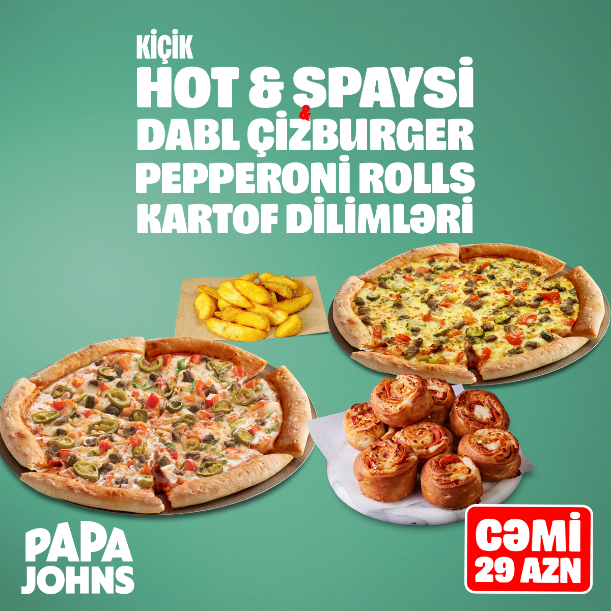 Hot and Spicy & Dabl Çizburger 